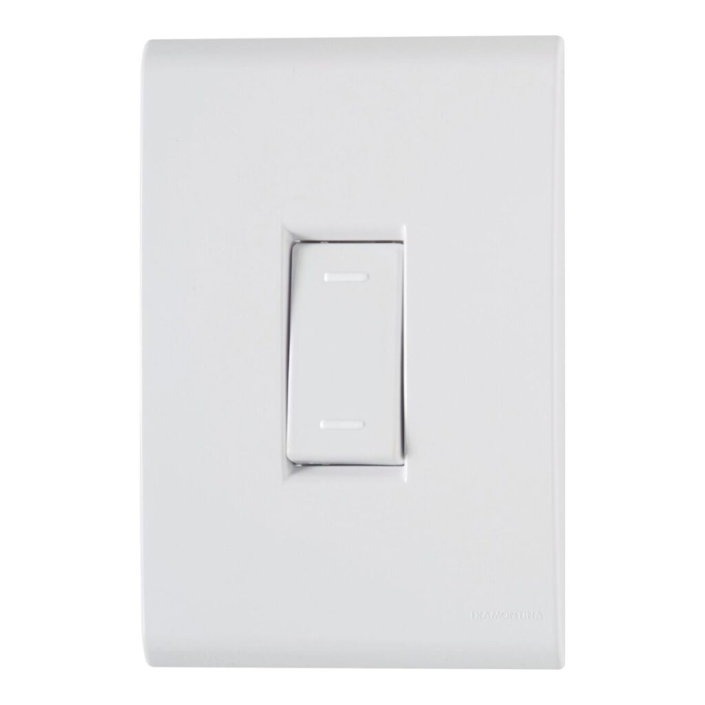 Conjunto 4×2 com 1 Interruptor Paralelo Tramontina Liz 10 A 250 V Branco – Ref. 57170002