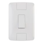 Conjunto 4×2 com 1 Pulsador para Campainha Tramontina Aria 6 A 250 V Branco – Ref. 57241007 - Miniatura