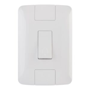 Conjunto 4x2 com 1 Pulsador para Campainha Tramontina Aria 6 A 250 V Branco – Ref. 57241007