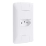 Conjunto 4×2 com 1 Tomada 2P+T 10 A Tramontina Aria 250 V Branco – Ref. 57241010 - Miniatura