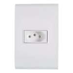 Conjunto 4×2 com 1 Tomada 2P+T 10 A Tramontina Liz 250 V Branco – Ref. 57170210 - Miniatura
