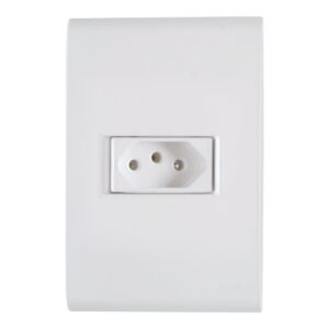 Conjunto 4x2 com 1 Tomada 2P+T 10 A Tramontina Liz 250 V Branco – Ref. 57170210