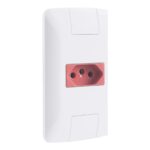 Conjunto 4×2 com 1 Tomada 2P+T 20 A Tramontina Aria 250 V Branco e Vermelho – Ref. 57241015 - Miniatura
