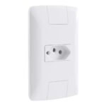 Conjunto 4×2 com 1 Tomada 2P+T 20 A Tramontina Aria 250 V Branco – Ref. 57241013 - Miniatura