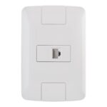 Conjunto 4×2 com 1 Tomada RJ45 Cat. 6 Tramontina Aria Branco – Ref. 57241022 - Miniatura