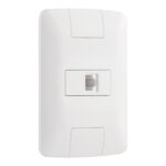 Conjunto 4×2 com 1 Tomada RJ45 Cat. 6 Tramontina Aria Branco – Ref. 57241022 - Miniatura