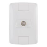 Conjunto 4×2 com 1 Tomada TV/SAT Coaxial Tramontina Aria Branco – Ref. 57241017 - Miniatura