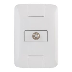 Conjunto 4x2 com 1 Tomada TV/SAT Coaxial Tramontina Aria Branco – Ref. 57241017