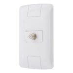 Conjunto 4×2 com 1 Tomada TV/SAT Coaxial Tramontina Aria Branco – Ref. 57241017 - Miniatura