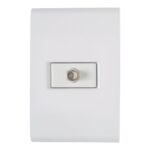 Conjunto 4×2 com 1 Tomada TV/SAT Coaxial Tramontina Liz Branco – Ref. 57170017 - Miniatura