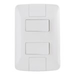 Conjunto 4×2 com 2 Interruptores Simples Tramontina Aria 6 A 250 V Branco – Ref. 57241040 - Miniatura