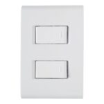 Conjunto 4×2 com 2 Interruptores Simples Tramontina Liz 10 A 250 V Branco – Ref. 57170040 - Miniatura