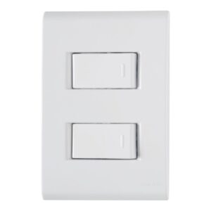 Conjunto 4x2 com 2 Interruptores Simples Tramontina Liz 10 A 250 V Branco – Ref. 57170040