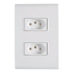 Conjunto 4×2 com 2 Tomadas 2P+T 10 A Tramontina Liz Branco – Ref. 57170265 - Miniatura