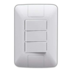 Conjunto 4x2 com 3 Interruptores Simples Tramontina Aria 6 A 250 V Branco – Ref. 57241070
