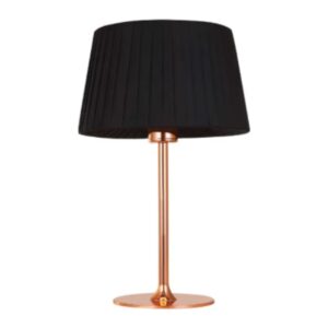 Cúpula Baju Tecido Preto Metal Cobre OP049TS Bella