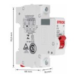 DISJUNTOR UNIPOLAR STECK 10A SD61C10 - Miniatura