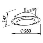EMBUTIDO IRIS BRANCO 2700K 28cm 440LED1BT NEWLINE - Miniatura