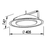 EMBUTIDO IRIS BRANCO 2700K 40,5cm 441LED1BT NEWLINE - Miniatura