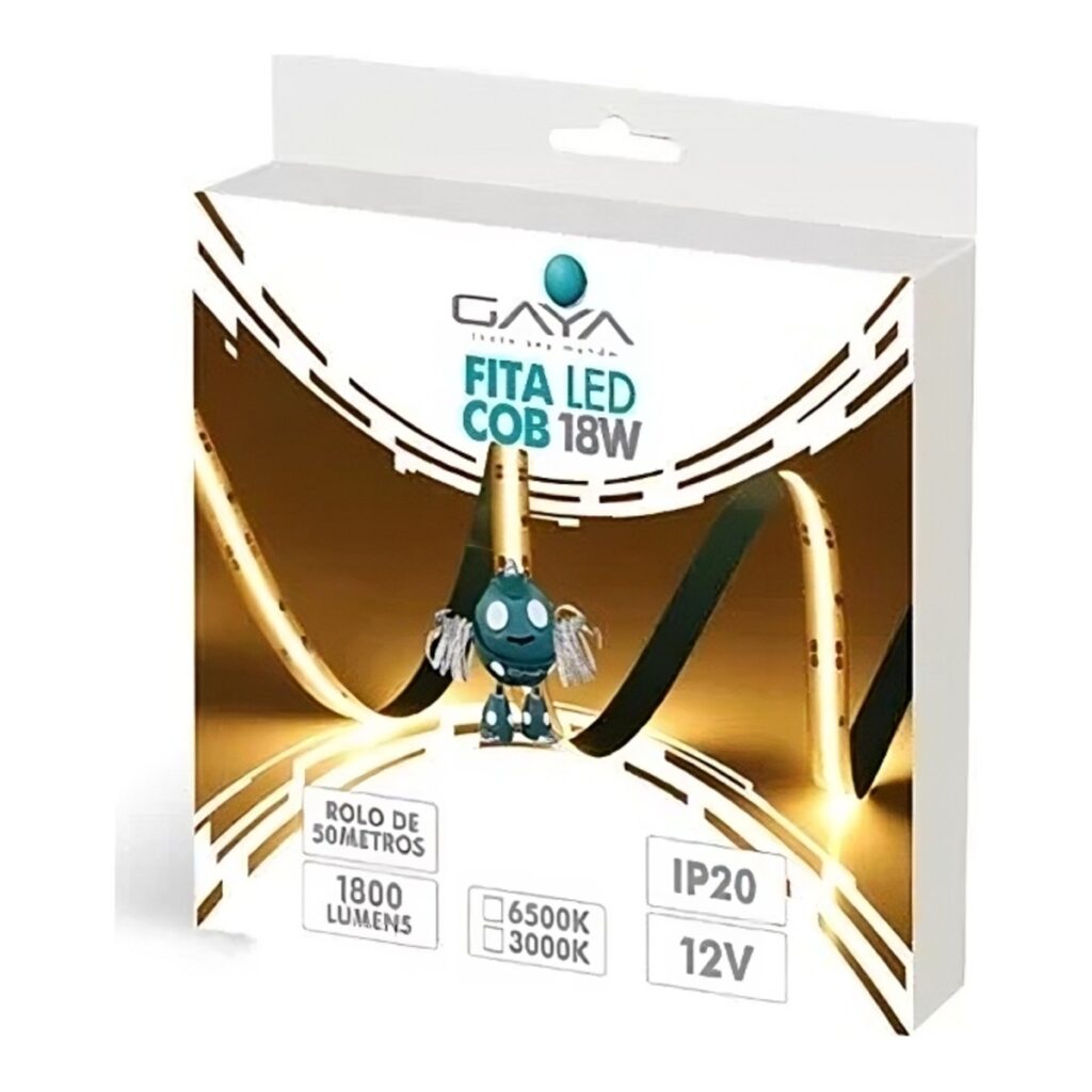 Fita LED COB 12V 18 W/m 4000K IP20 Gaya – Ref. 1108 (por metro)