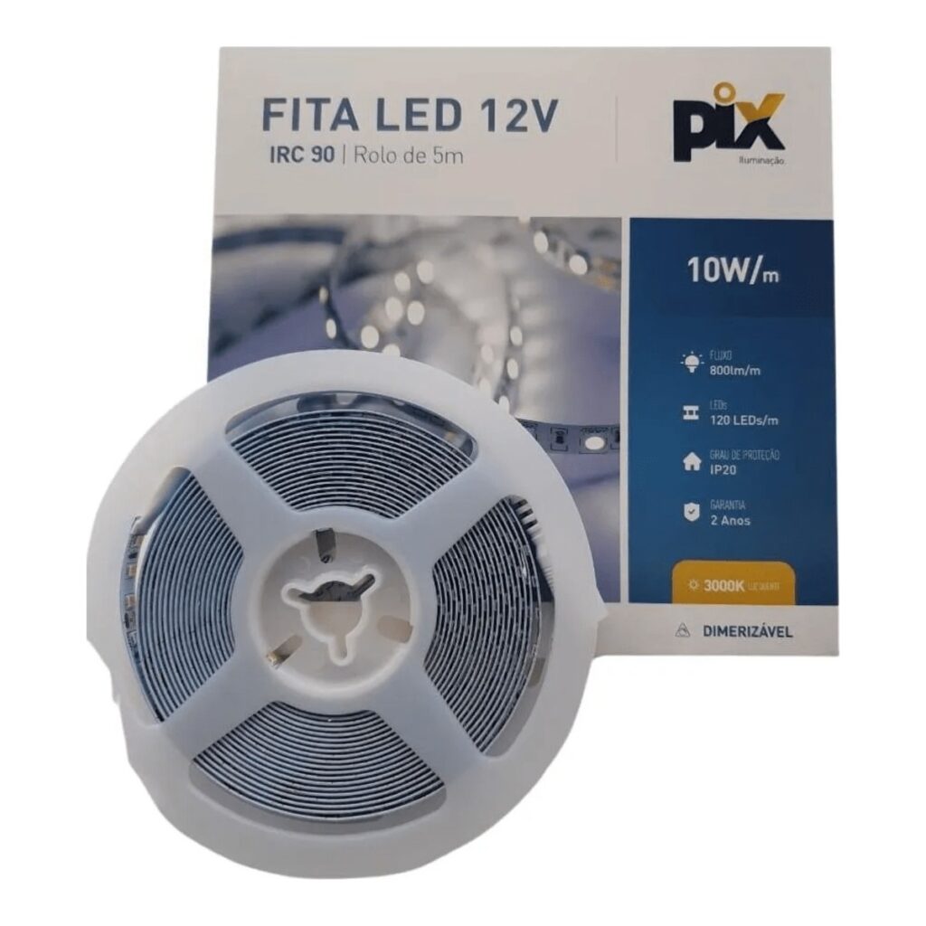 FITA LED IP20 10W/M 120LED 12V 3000K CT/5M PIX