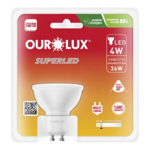 LAMP LED DICROICA MR16 38º 4W BIV 2700K GU10 OUROLUX