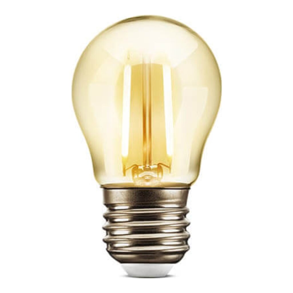 LAMP LED FILAMENTO G45 2W BIV 2200K E27 CODIGO ELGIN 48LG45F04AB0