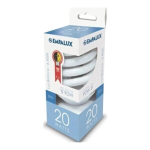 Lâmpada Eetrônica 220V 20W (Equivale 90W) 6400K Espiral E-27 - Empalux