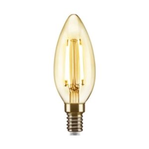 LAMPADA LED FILAMENTO VELA 2W 127V AMBAR E14 AVANT