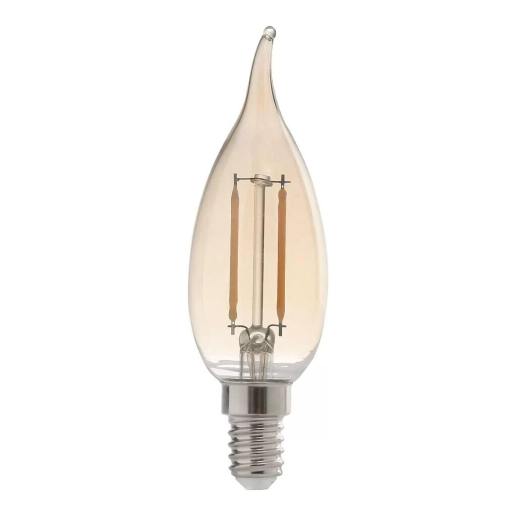 LAMPADA LED FILAMENTO VELA CHAMA 2,5W AMBAR G-LIGHT