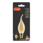 LAMPADA LED FILAMENTO VELA CHAMA 2,5W AMBAR G-LIGHT - Miniatura