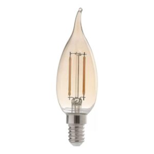 LAMPADA LED FILAMENTO VELA CHAMA RETRO 2W AMBAR AVANT