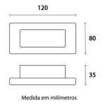 LED BALIZADOR LITTEN PAREDE EMBUTIR 4X2 BRANCO 2W  BIV 3000K BLUMENAU - Miniatura