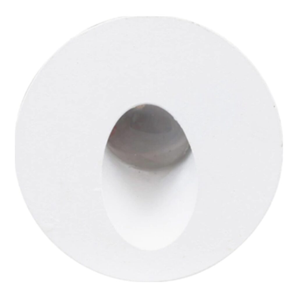 LED BALIZADOR PAREDE EMBUTIR BRANCO REDONDO 2W IP65 BIV 3000K GAYA