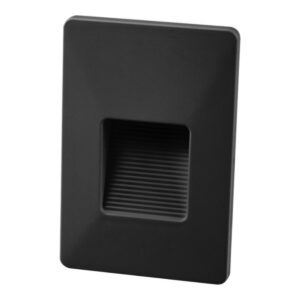 LED BALIZADOR PAREDE EMBUTIR PRETO 2W IP65 BIV 3000K