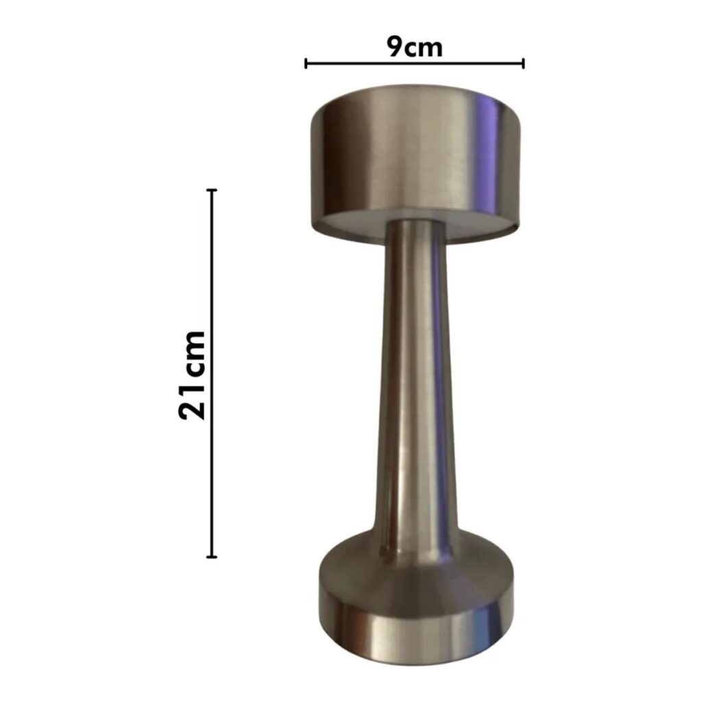 LUMINARIA DE MESA METAL COM LED NOX – SILVER