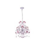 LUSTRE SÃO PETERSBURGO PROVENÇAL BRANCO 5L E14 CRISTAL CH1037-BR CHANDELIE - Miniatura