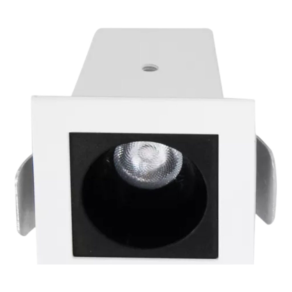 MINI SPOT FOCCO 12º BRANCO E PRETO 3W 2700K