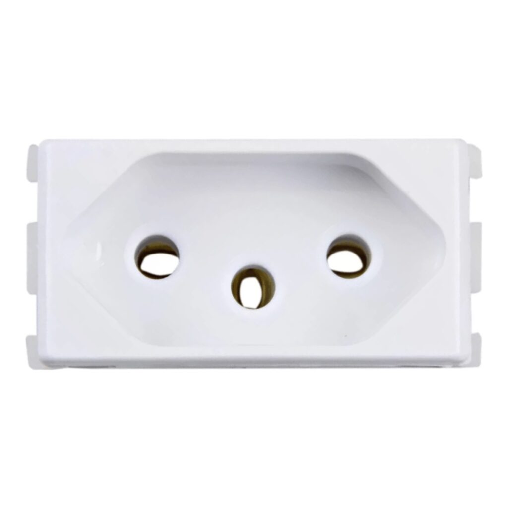 Módulo Tomada 2P+T 10 A Tramontina Liz Branco – Ref. 57115030