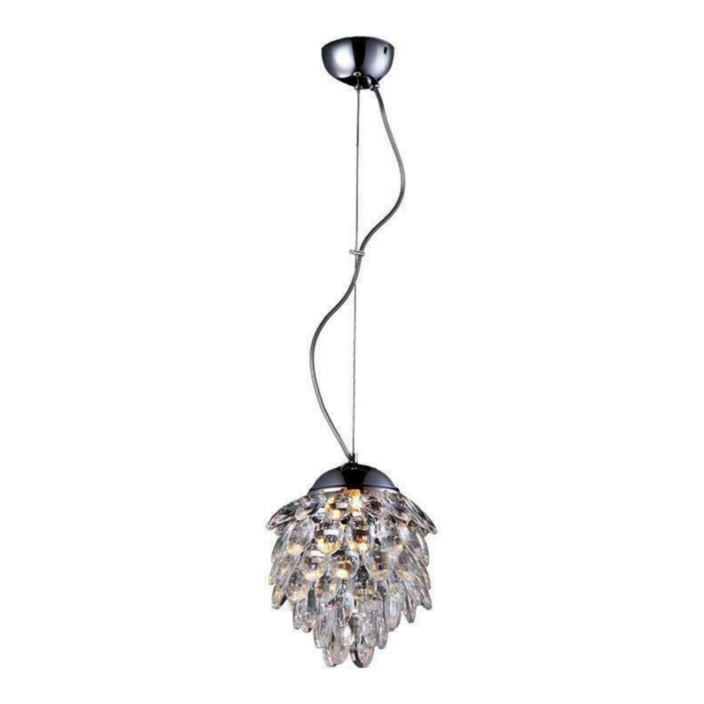 PENDENTE AMSTERDÃ 1L E14 DE CRISTAL K9 AMBAR CH70075-A CHANDELIE