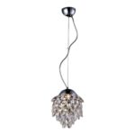 PENDENTE AMSTERDÃ 1L E14 DE CRISTAL K9 AMBAR CH70075-A CHANDELIE - Miniatura