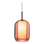 PENDENTE ARAMADO CUPULA VIDRO COBRE 12x16cm PD1222-CO NEWLINE - Miniatura