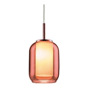 PENDENTE ARAMADO CUPULA VIDRO COBRE 12x16cm PD1222-CO NEWLINE