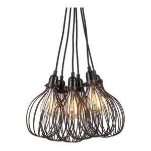 PENDENTE ARAMADO ESTILO ANTIGO FILAMENTO ALUMÍNIO PD1309-6 NEWLINE