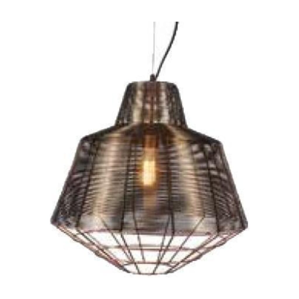 PENDENTE ARAMADO METAL PRETO/MARRON 40×38 PD1217 NEWLINE