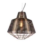 PENDENTE ARAMADO METAL PRETO/MARRON 40×38 PD1217 NEWLINE - Miniatura