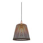 PENDENTE BAMBOO JUNCO VERTICAL COM DETALHES EM COBRE 40cm PD999 NEWLINE - Miniatura