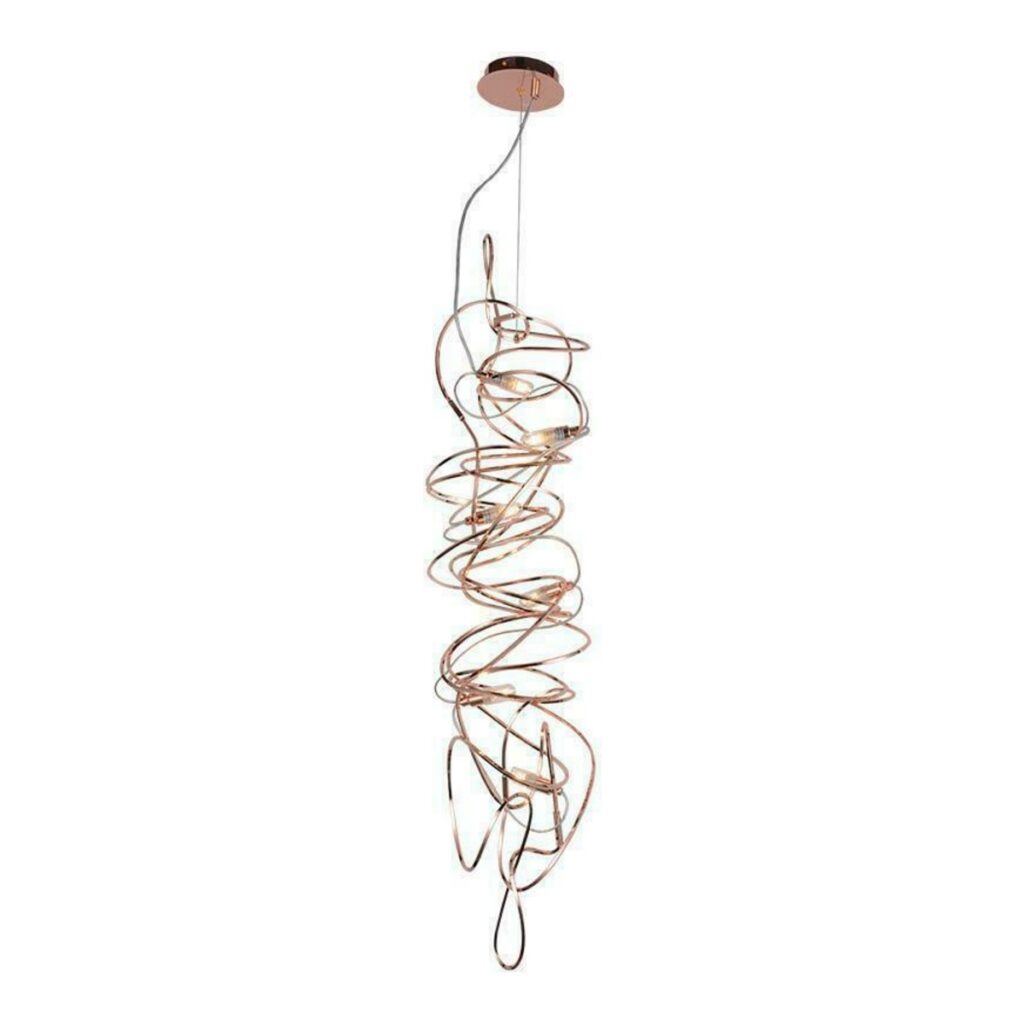 PENDENTE BELLO 6L G9 DE METAL ROSÊ CH2103-1 CHANDELIE