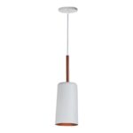 PENDENTE BILBOQUE CFL EM ALUMÍNIO BRANCO COM COBRE 109BTCOCO NEWLINEca - Miniatura
