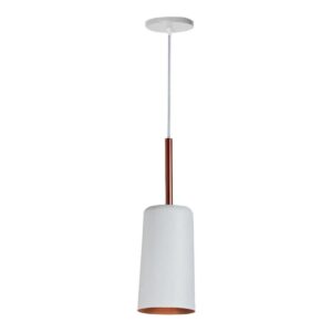 PENDENTE BILBOQUE CFL EM ALUMÍNIO BRANCO COM COBRE 109BTCOCO NEWLINEca